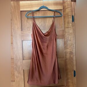 White fox satin dress